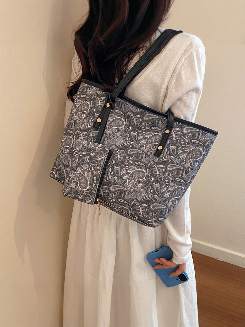 Bolso de venta caliente 2026 nuevo retrógrado impresión bolso especial de mujer gran capacidad de viaje bolso de hombro bolso de mano de alta calidad
