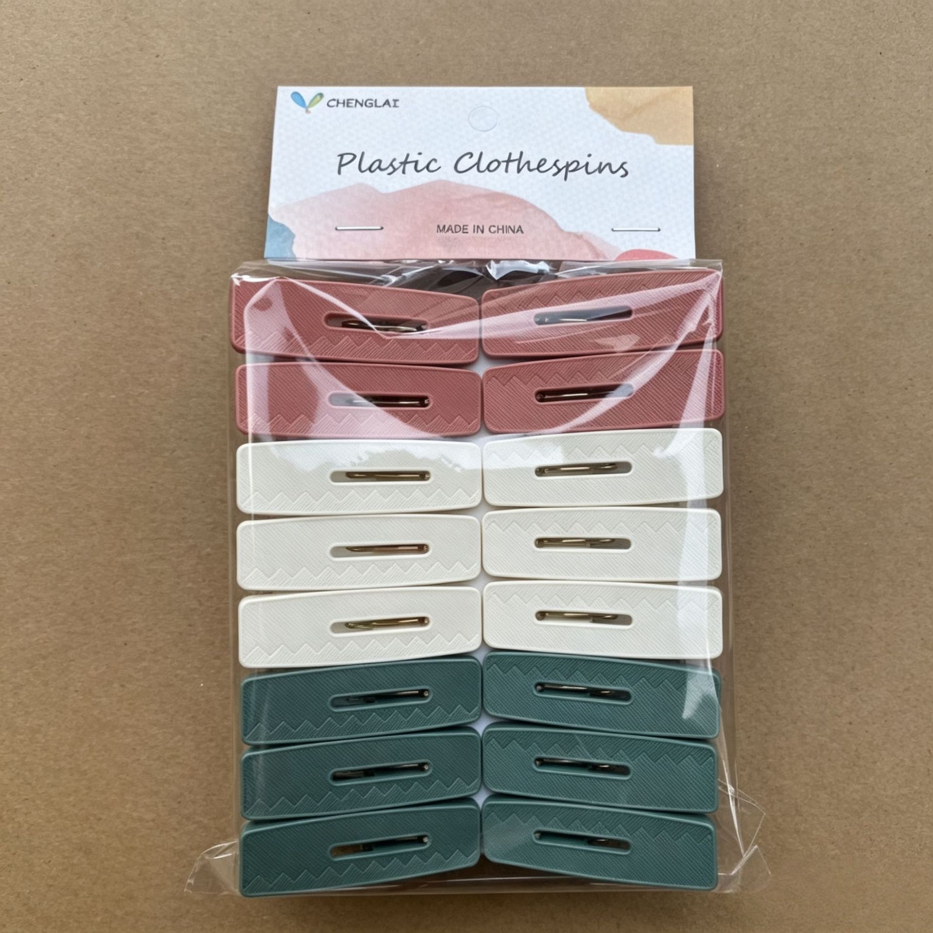 Clips de plástico de clase 18-2 Clips de plástico para el hogar Clips de secado de ropa 16 pinzas de secado a prueba de viento multiusos y sin marcas
