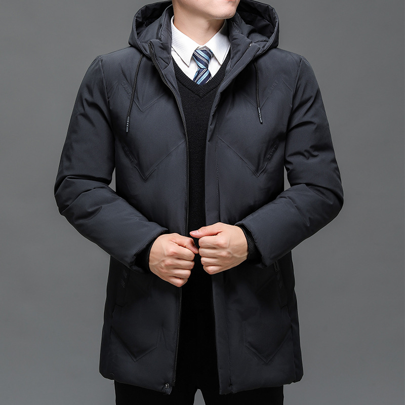 2023 ropa de invierno plumón hombre ropa de algodón casual a prueba de viento chaqueta caliente para papá de cuello de mediana edad ropa abuelo