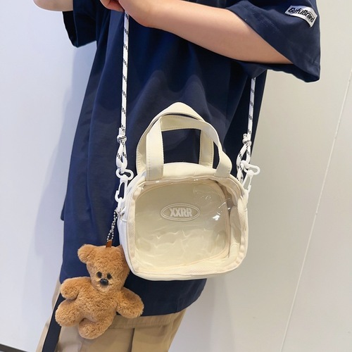 Japanese ins small transparent backpack bar bag bag for men and women middle and high school students backpack campus girl school bag