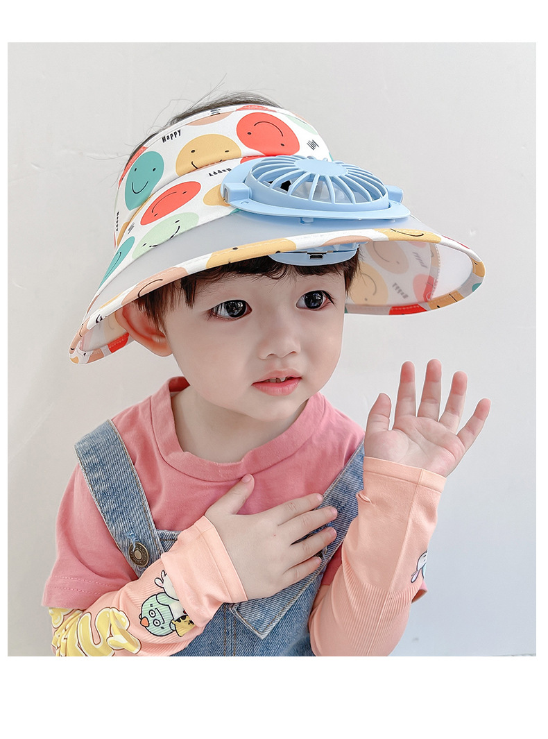 Children's Non-leakage Big Brim Sun-proof Boys And Girls Cute Cartoon Pattern Wide Brim Hat display picture 2