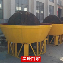 水碾子碾金机 双轮金矿钼矿碾磨机水利选矿设备 选金机湿碾机