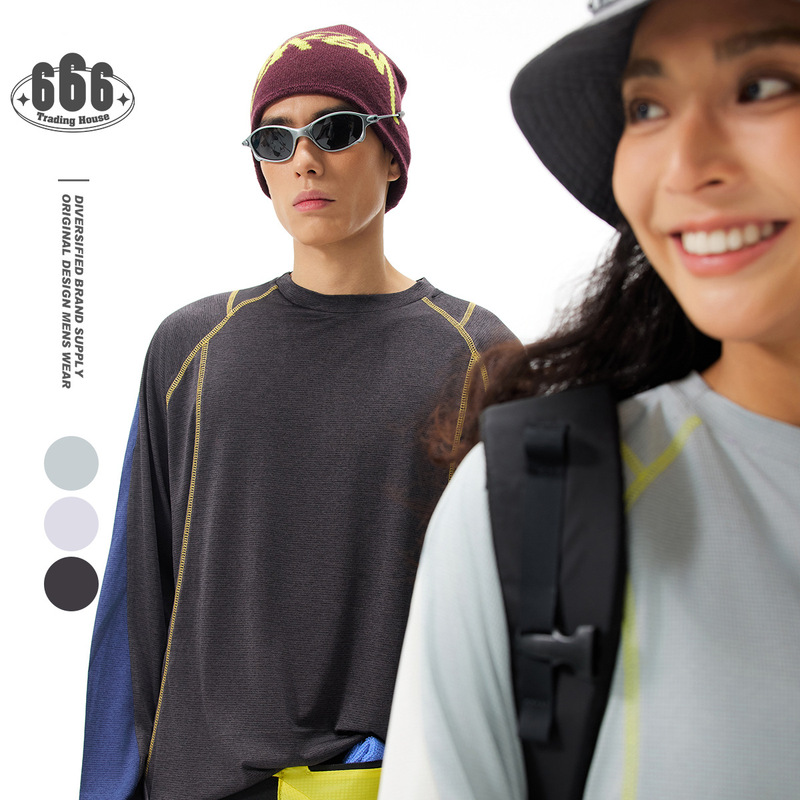 Special Clearance Sale, No Returns or Exchanges, Spliced Breathable Quick-Dry Long-Sleeve T-Shirt for Men and Women, Couple's Outdoor Sports Top V6245