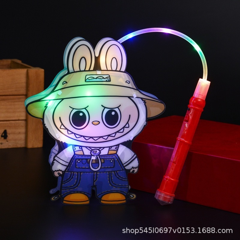 新款拉布布手提发光灯笼中秋儿童玩具卡通投影花灯挂饰幼儿园礼品|undefined
