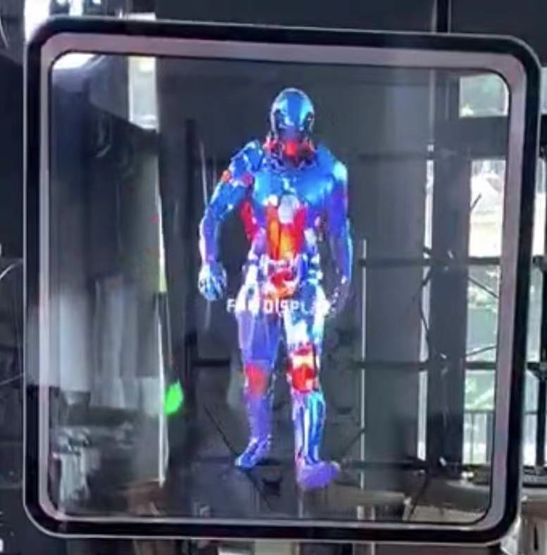 3D全息风扇60CM 风扇屏金属外框透明屏wifi功能四叶手机APP控制