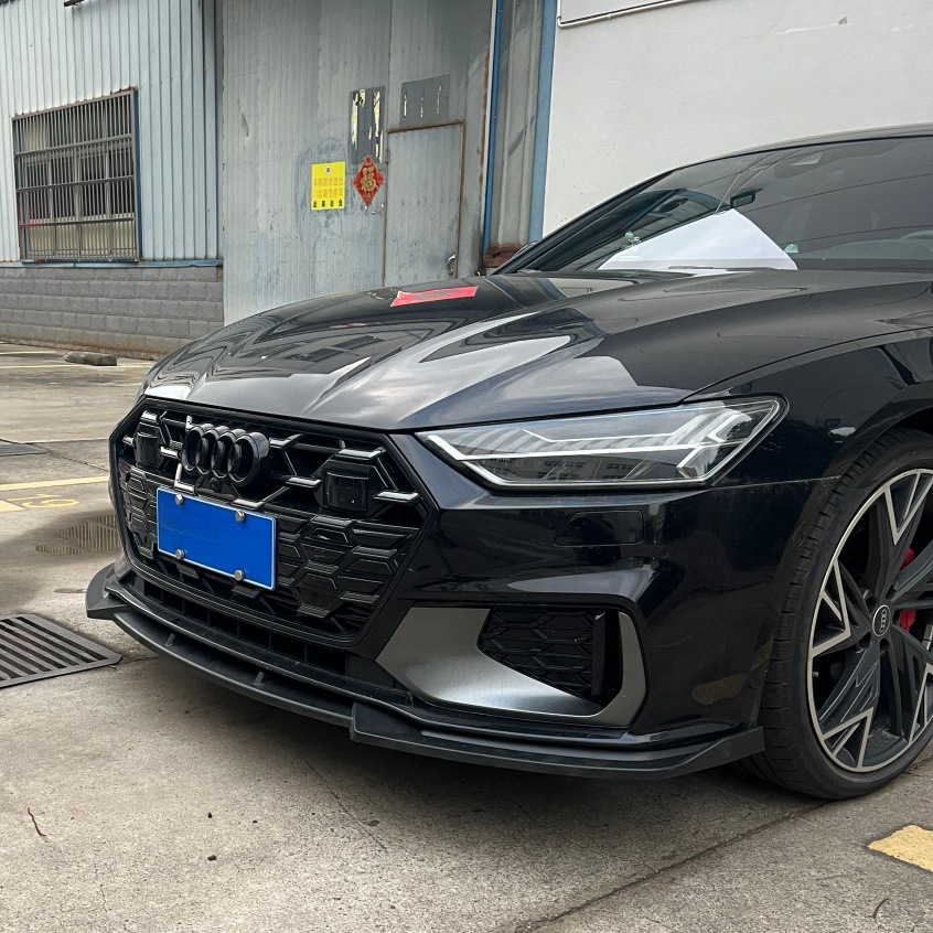 Suitable for 19-26 models C8A7A7L front spoiler S7 front lip S-line small body kit modification Max three-section front spoiler