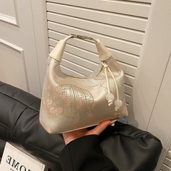刺繍入りの新しい中国風団子バッグハンドバッグニッチデザインバッグ国民風トレンドデイリー漢服ショルダークロスボディバッグ