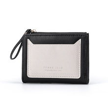 新款女士短款手提插卡钱包多卡位功能拉链零钱包时尚卡包女