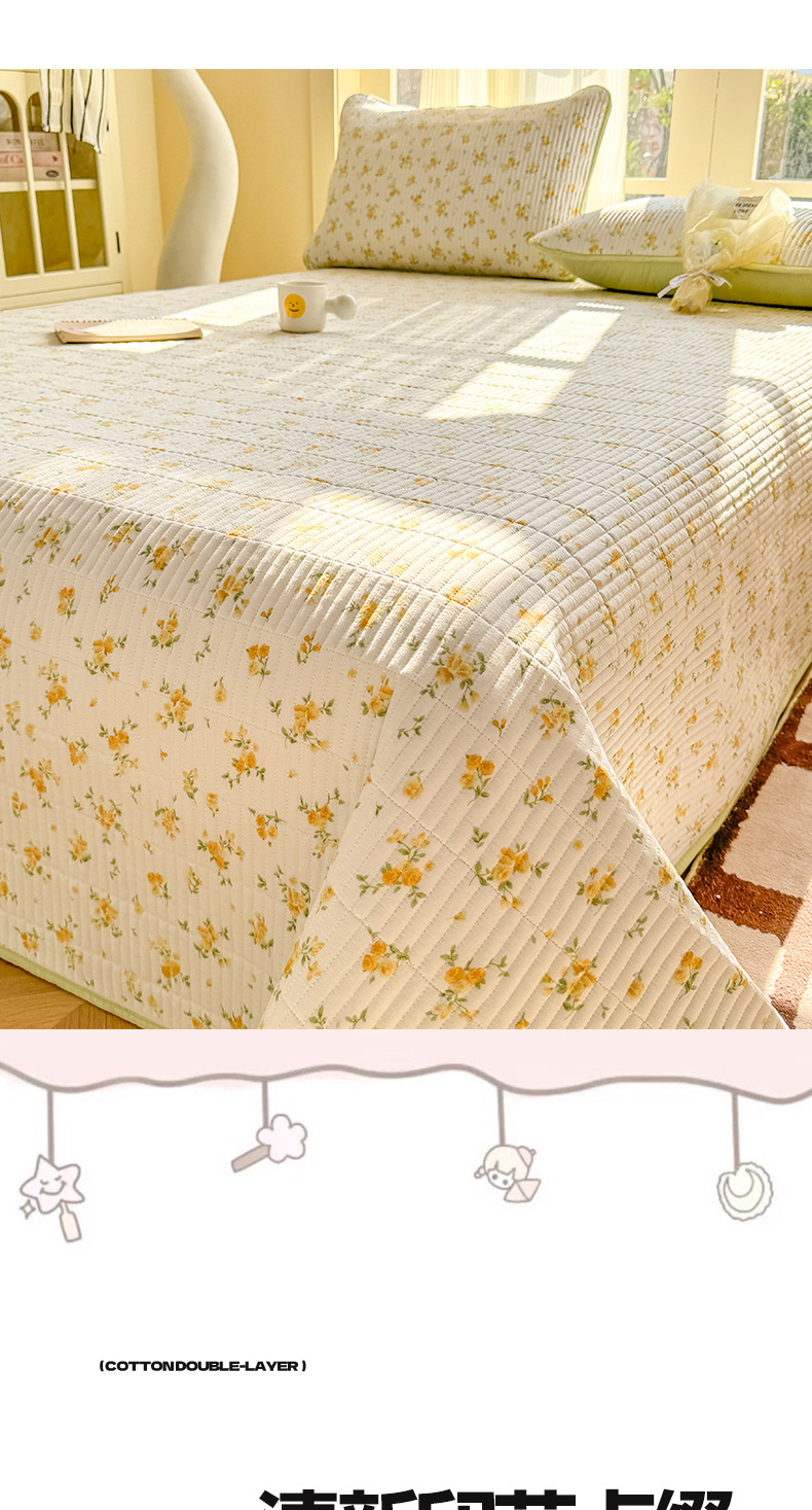 Klasse-A Mutter-Baby-Bettwäsche einzeln Sommer Studentenwohnheim Tatami gesteppte verdickte Bettlaken Einzelbett Drei-teiliges Set rutschfest
