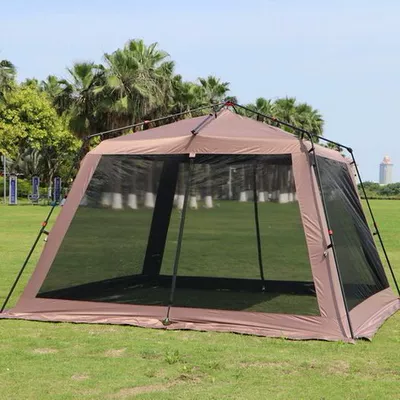 Automatic Tent Outdoor Aluminum Avtomobil yan çətirləri - khaki-steel-pipe-vinyl-automatic-canopy-8-10