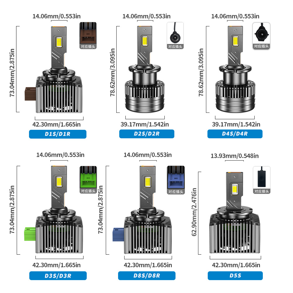 D serie de lámparas de automóvil D2SD4S alta potencia LED enchufe directo faro de automóvil LED lámpara de automóvil