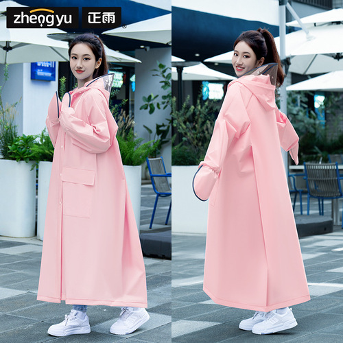 Full body raincoat thickened long rainproof single eva adult electric scooter school durable poncho
