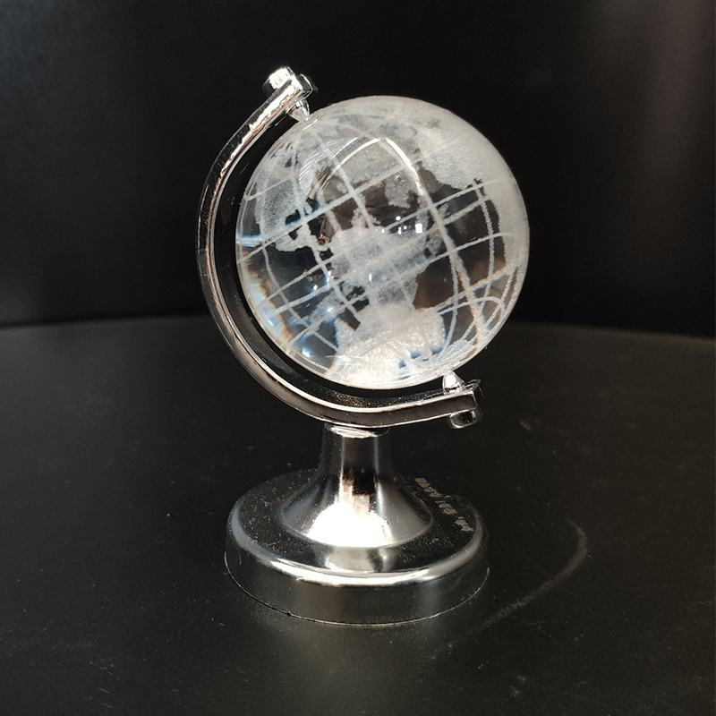 Cross-border source Jingyun new 40 crystal globe student desk ornament educational children's toy desktop decoration