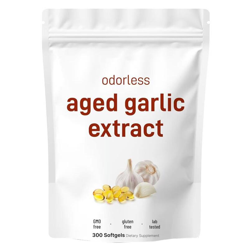 亚马逊跨境热卖 无味大蒜软胶囊300粒aged garlic extract 源工厂|undefined