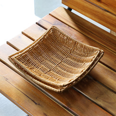 Wicker woven fruit bowl hotel restaurant dried fruit fried snack snack box fruit basket