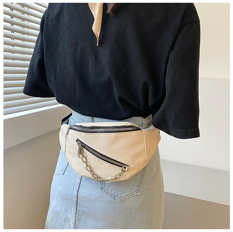 Unisex Fashion Solid Color Pu Leather Waist Bags display picture 20