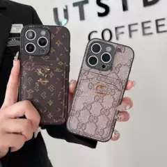 Suitable for Iphone17Promax Retro Card Holder Accessible Luxury Trendy Brand Protective Shell Apple 16 Mobile Phone Case Retro Trendy Brand
