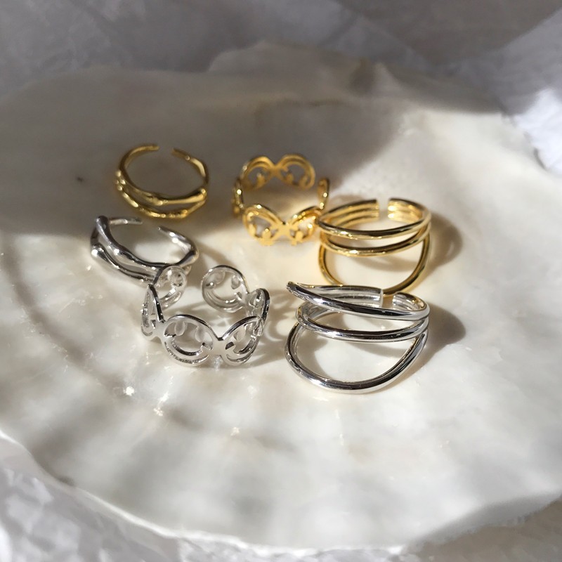 Womens KoreanStyle Fashionable MultiLayer Line Ring Ins Niche Normcore Bag Simple Personality Open Index Finger Ring Fashionpicture10