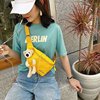 2021 New handbag Korean Edition ins lovely Little Bear doll Chest pack solar system student Versatile canvas Inclined shoulder bag