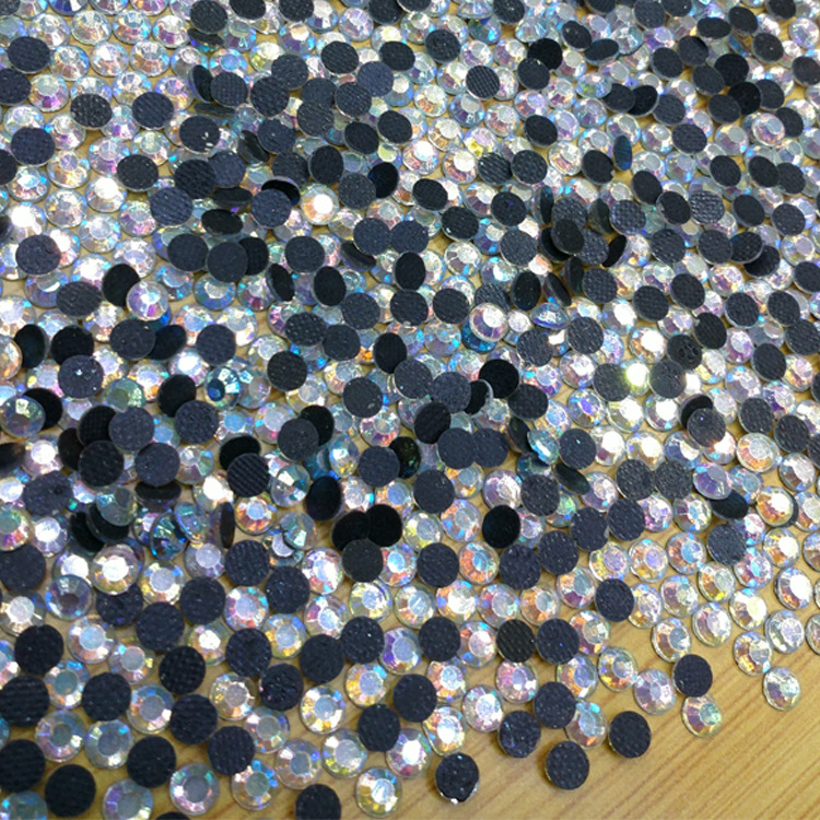 国产玻璃烫钻假双单面钻打小顶A级背胶烫石外贸专供LCT颜色批发