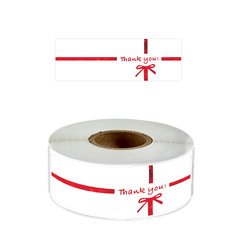 批髮長方形75*25MM燙金THANK YOU感謝你不乾膠貼紙膠帶標籤