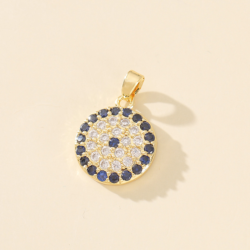 7g Weight Pendant Jewelry Making Type 20*20mm Jewelry Making Size Zircon Inlay Material DIY Jewelry Accessories Classification 1 Piece Quantity Copper Material Devil's Eye Pattern Polished Finish Plating Design Casual, Simple Style Style 1 Piece 20*20mm Copper Zircon Devil's Eye Polished Pendant 9