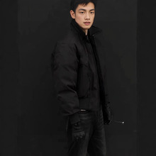 冬季新款工装羊羔美式棉衣时尚加厚百搭三防棉服可脱卸领短款翻领