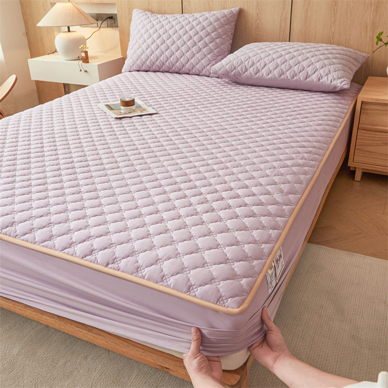 2025 nuevo estilo algodón puro 13372 sábana acolchada funda protectora de colchón Simmons cómoda funda de cama antideslizante