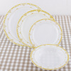 7.5 -inch 10.25 -inch disposable dinner plates in gold -wrapped plastic PS Western Date Perm Permented Border Disc Out Discontinar