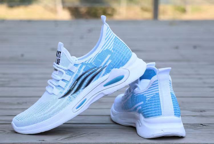 oddychające lekkie latem. Męskie buty z miękkiej podeszwy z siatki Fly Tkane są leniwe i można ich używać do jazdy samochodem_voghion.com