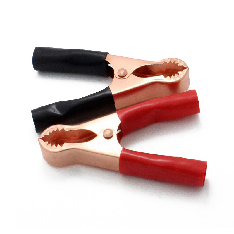 Large 50A battery clip car battery catch fire cable clip charger card large alligator clip thickened