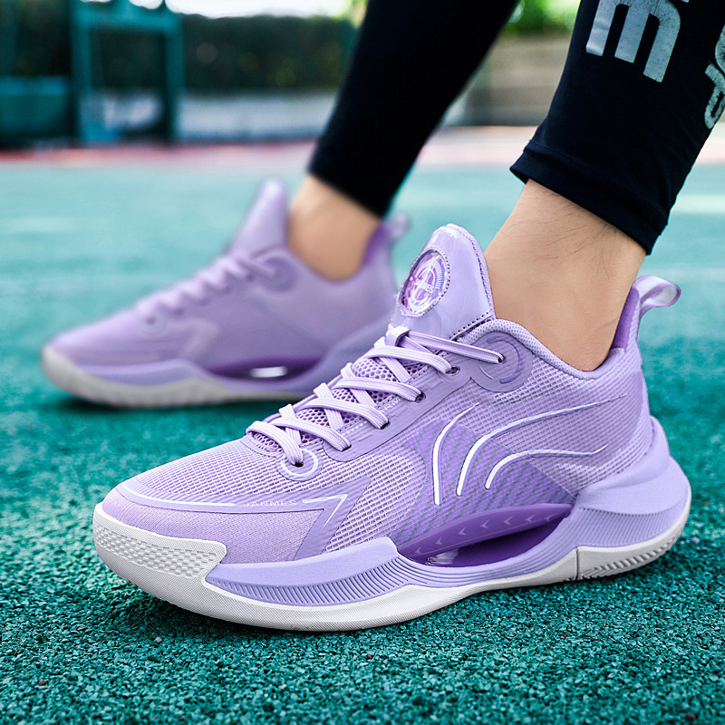 Zapatillas de baloncesto transfronterizas 2025 verano nuevos zapatos de hombre pareja zapatillas de combate real estudiante entrenamiento en interiores zapatillas ligeras