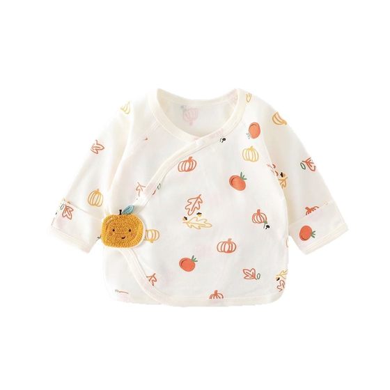 Jing Qi Newborn Baby Clothes 52 Size Half Back Clothes Newborn Infant Jacket Pure Cotton Boneless Spring and Autumn Monk Clothes
