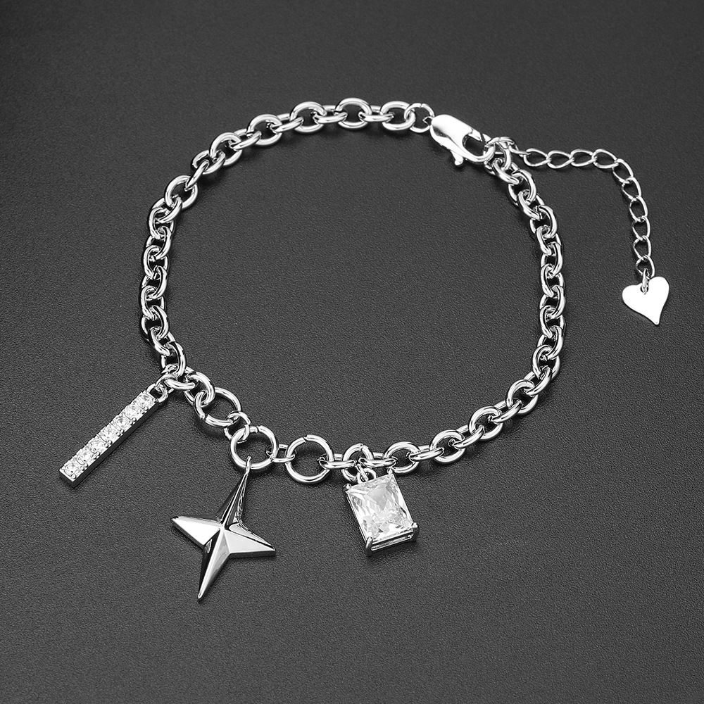 brand design bracelet stainless steel with zircon