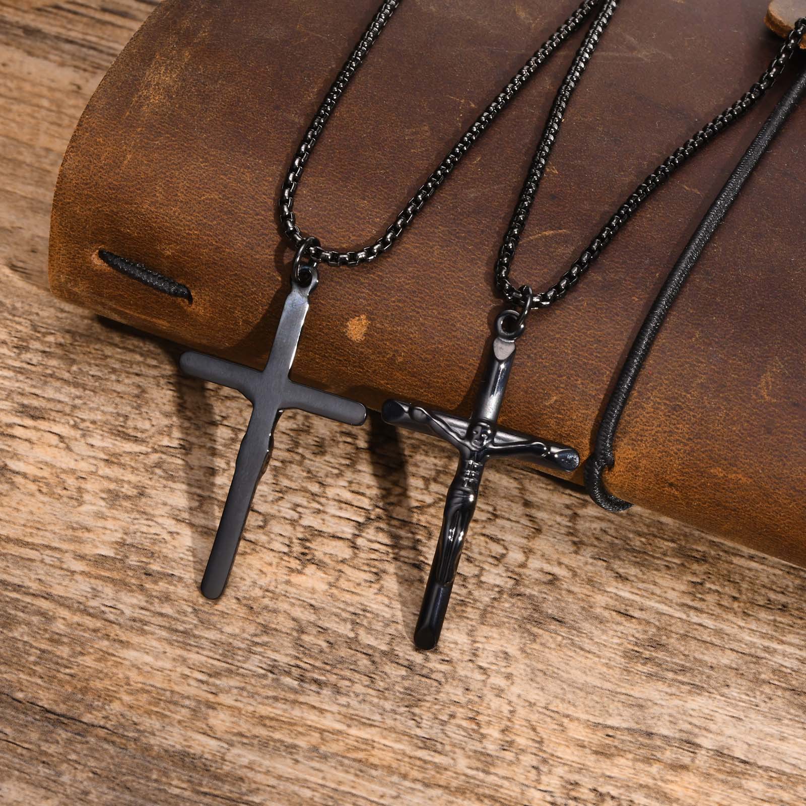 Cross Necklace with Chain Gold