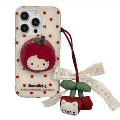 Ins magnéticamente absorbente punto de onda iPhone14 Apple casco kt aplicable iPhone15ProMax funda para teléfono móvil 12/13 mujer