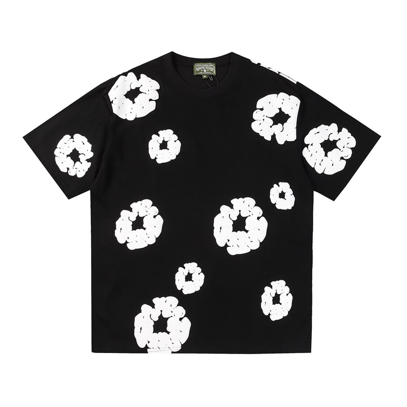 DENIM TEARS カポックフォームプリント おしゃれ ゆったり メンズ レディース 半袖 Tシャツ カジュアル ショートパンツ セット|undefined