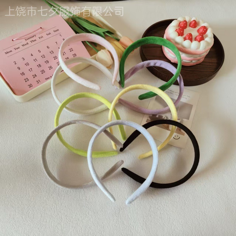 solid color headband for face washing