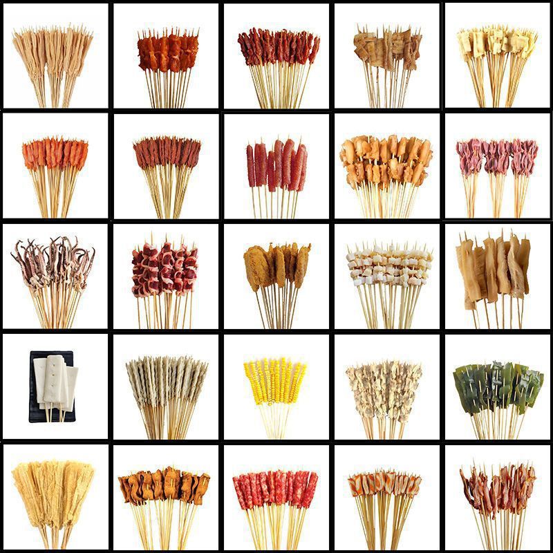 BBQ Ingredients Iron Plate Small Skewers Wholesale Hotpot Duck Intestine Beef Lamb Skewers Commercial Small Skewers Fried Frozen Half-Finished Roast