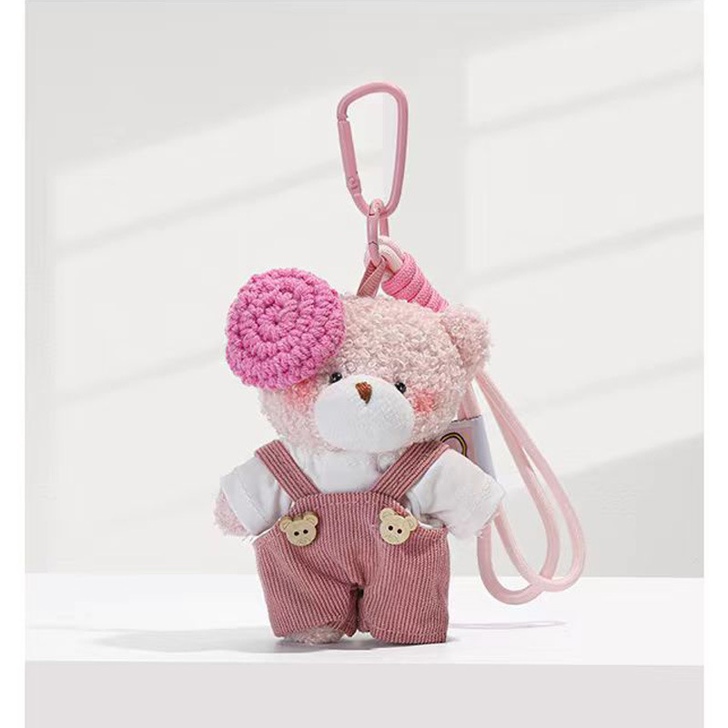 オリジナルオーバーオールペインターハットクマバッグペンダントキーホルダーかわいい人形ペンダントガールギフト|undefined