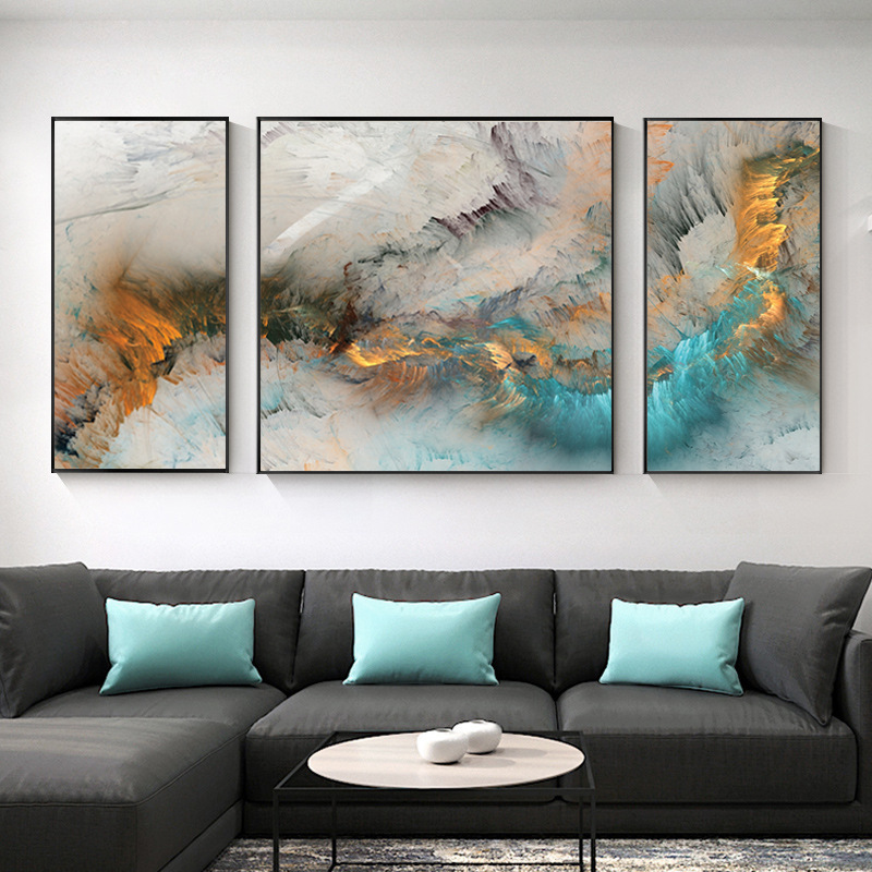 Abstract Decorative Painting Living Room Sofa Background Wall Triptych Nordic Light Luxury Line Blue Hanging Painting Hotel Hanging Painting Abstract Decorative Painting Living Room Sofa Background Wall Triptych Nordic Light Luxury Line Blue Hanging Painting Hotel Hanging Painting
