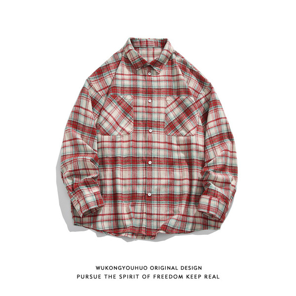 Spring autumn retro trend shirt for men and women