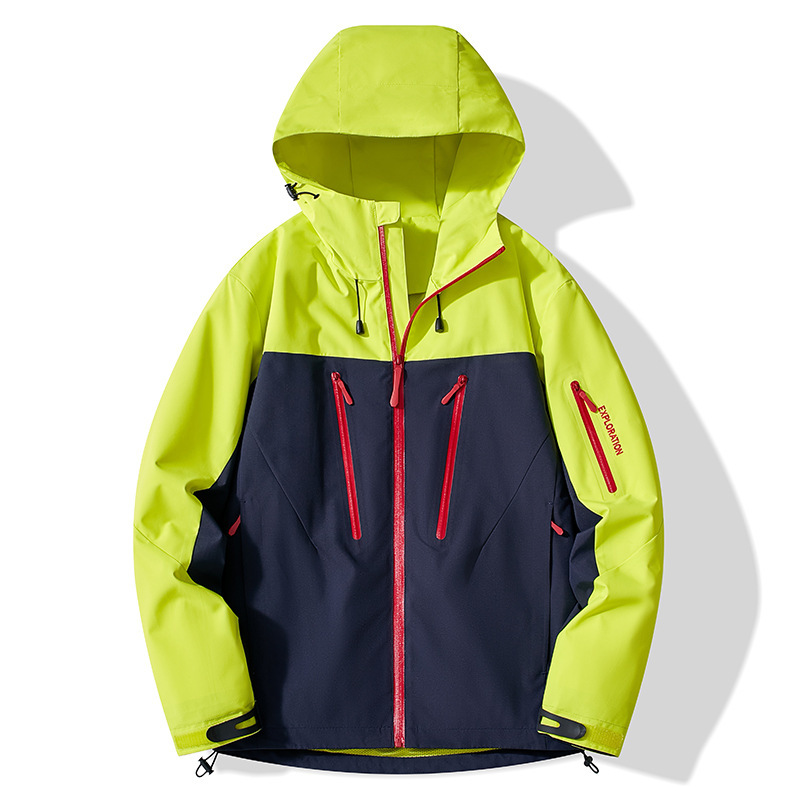 鳥家同型ジャケット、カスタムロゴ刺繍入り、3in1登山服、防風防水、裏起毛ジャケット、男女兼用|undefined