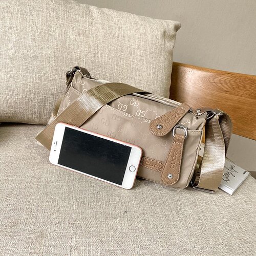 New women's bag fashionable waterproof shoulder crossbody bag nylon cloth waterproof cylinder bag