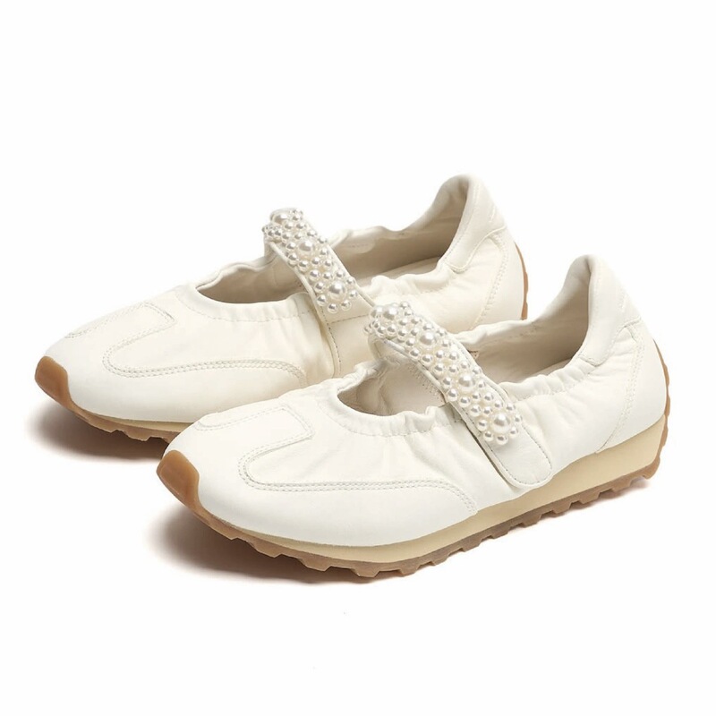 Niche Design Thick-Soled Ballet-Style Trainers Mary Jane Shoes for Women 2026 New Model Sporty Style Shallow Mouth with Velcro Niche Design Thick-Soled Ballet-Style Trainers Mary Jane Shoes for Women 2026 New Model Sporty Style Shallow Mouth with Velcro