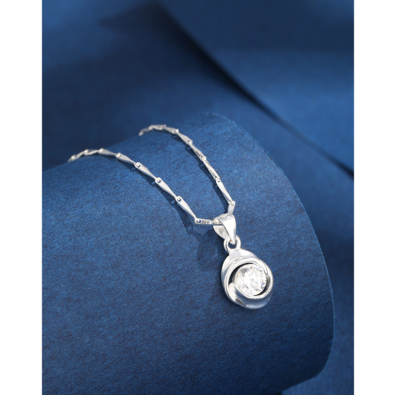 999 collar de diamantes de plata de ley para mujer, lujo ligero, colgante de circón de nicho de alta gama, cadena de clavícula de todo fósforo, regalo del día de la madre
