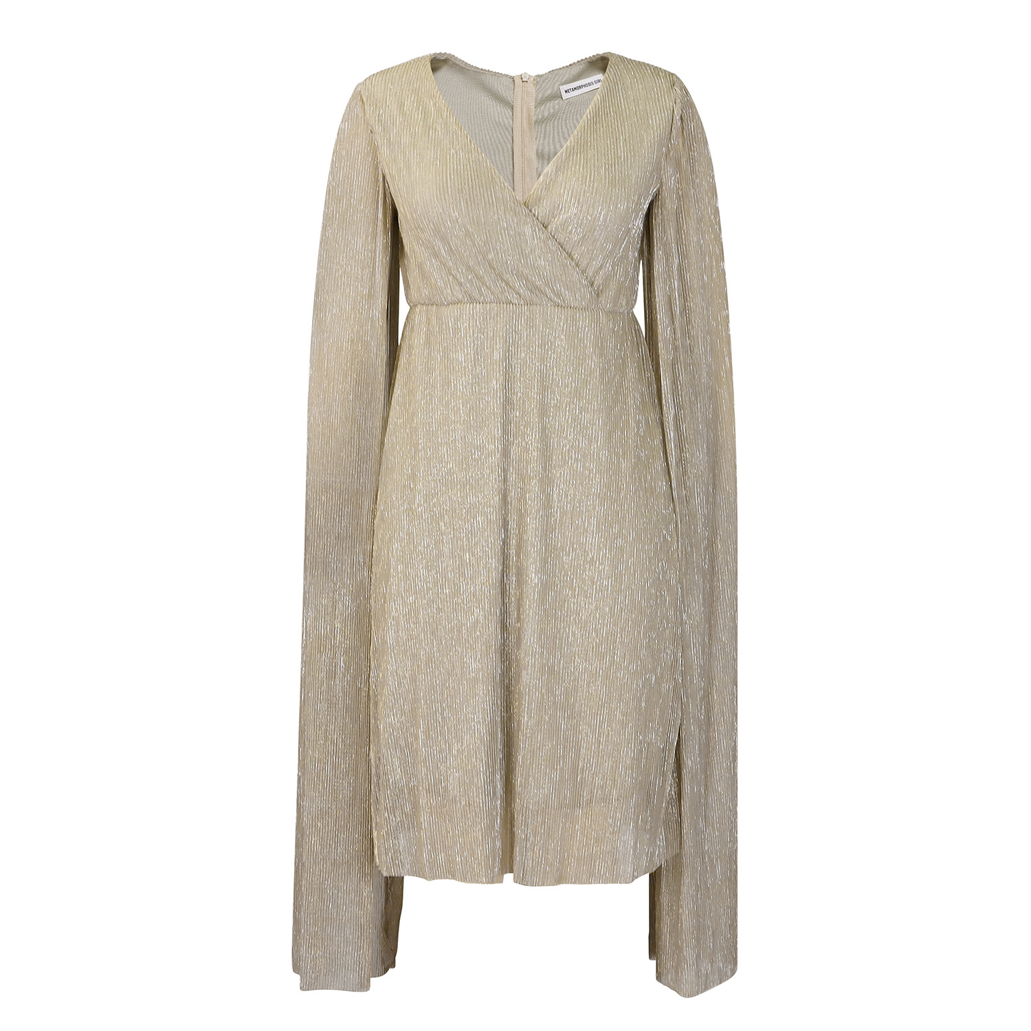 Women's Elegant V-Neck Long-Sleeve Dress