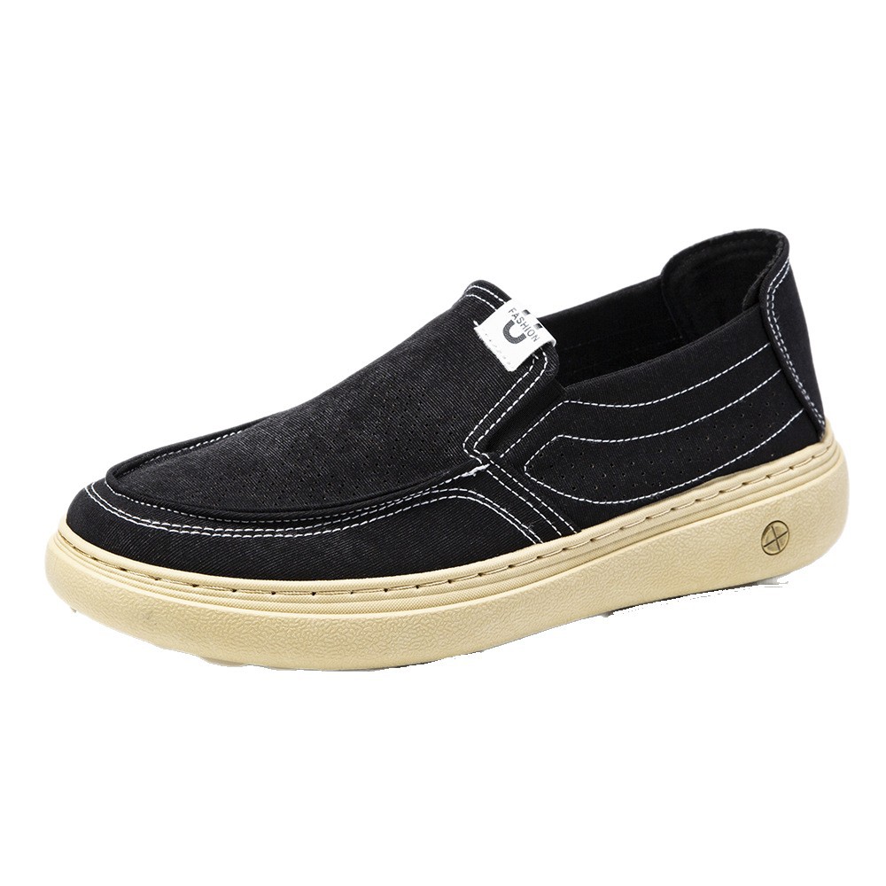 Zapatos casuales de hombre viejos zapatos de tela de Beijing primavera nuevos zapatos de hombre cómodos y ligeros transpirables con suela suave zapatos de pedal