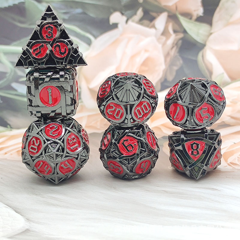 Nuevo metal sólido dados cthulu corriendo grupo COC dragón y mazmorras DND poliedro digital dados trpg