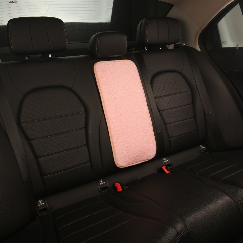 Car Rear Center Armrest Box Pad Winter Plush Backrest Cover